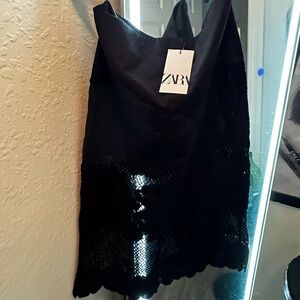 ZARA New with tags- Elegant Black Lace Skirt